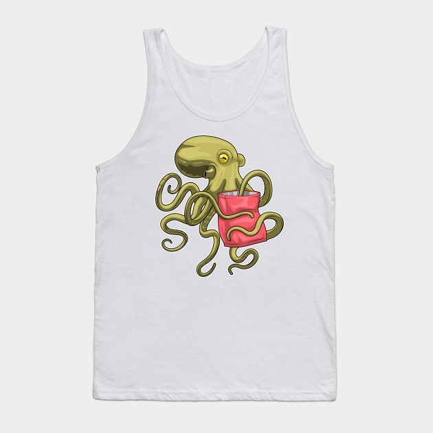 Octopus Bag of chips Tank Top by Markus Schnabel